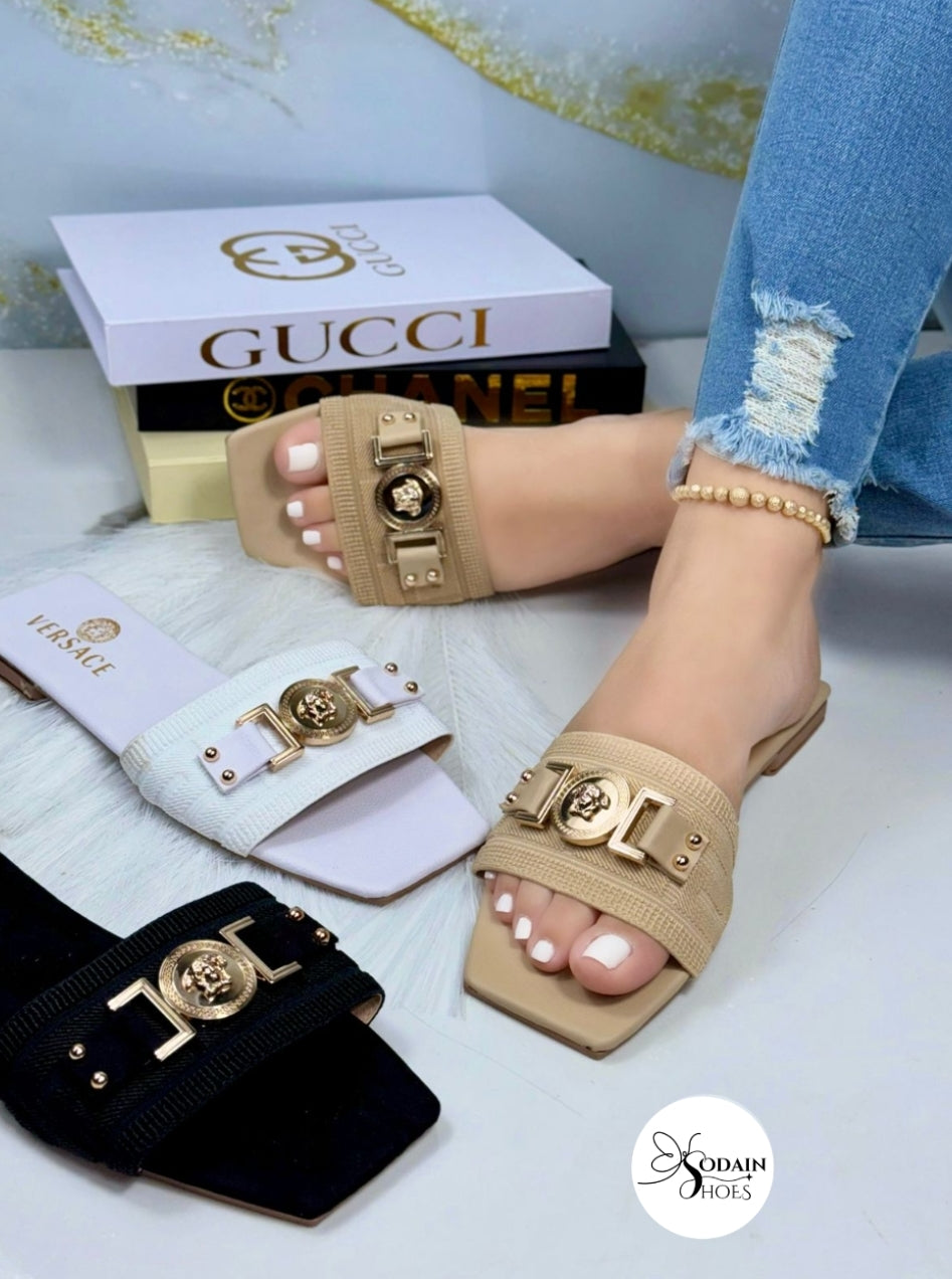 SANDALIA PLANA REF. GUCCI MONEDA